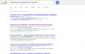 Google search for advancements in Neurofibromatosis type 2 treatments
