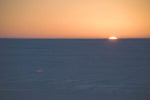 Winter Solstice noon sunrise on the Bering Sea